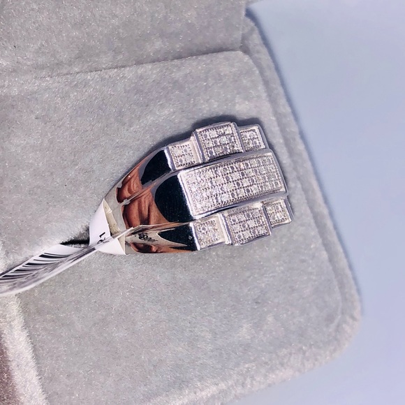 Mens real genuine diamond cross ring best gift ever huge sale NOT CZ not fake - Picture 8 of 10